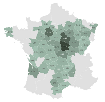 carte de la France métropolitaine
