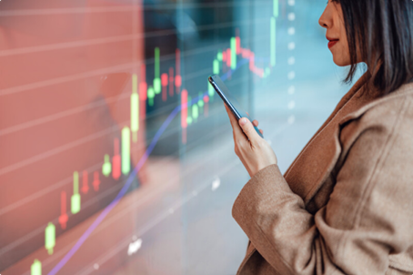 femme-telephone-bourse