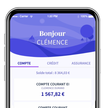 telephone mobile avec appli axa banque