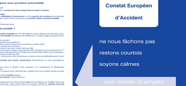 Constat européen d'accident